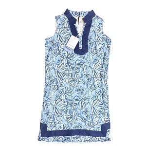 Sail to Stable Girls Printed Blue Floral Sleeveless Dress - NWT 12